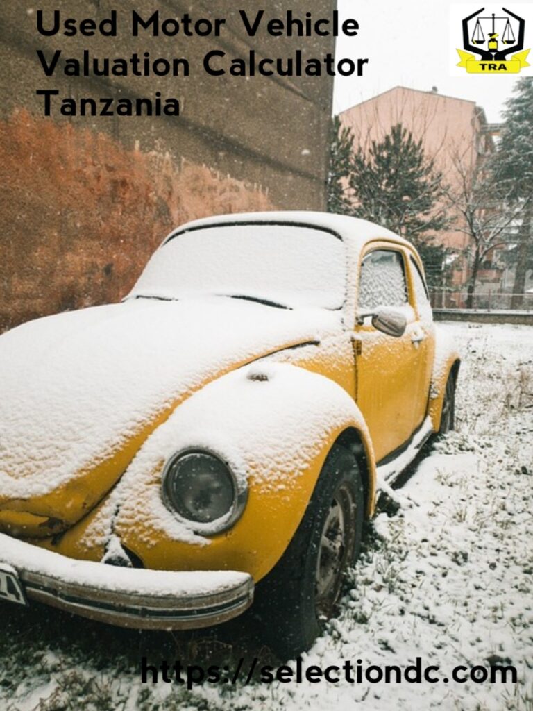 Used Motor Vehicles valuation Calculator Tanzania