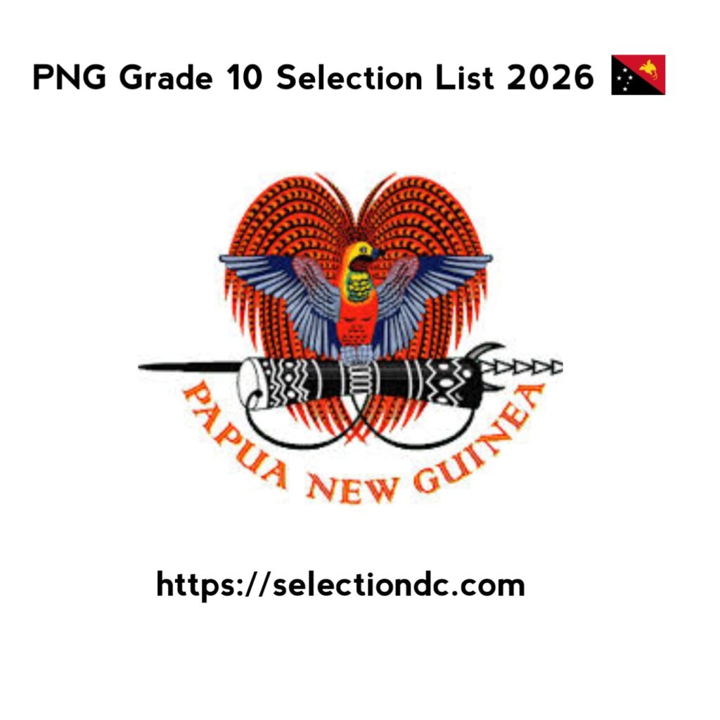 PNG Grade 10 Selection List 2026 PDF Download
