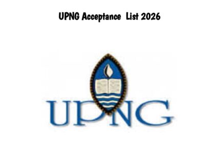 UPNG Acceptance List 2026