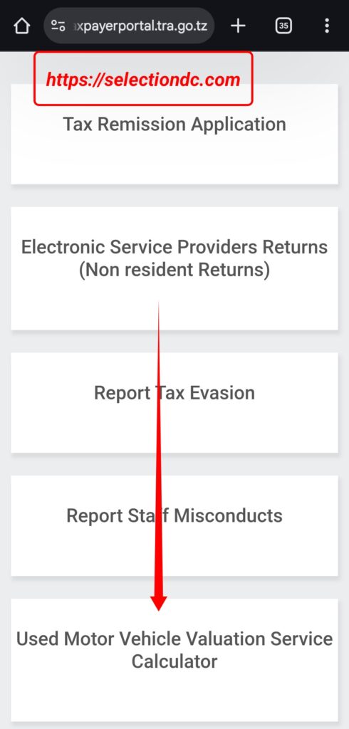 Used Motor Vehicles valuation Calculator Tanzania