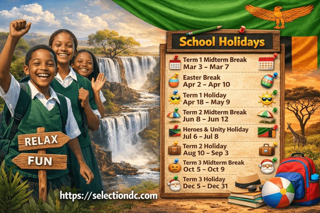 Zambia school calendar 2026